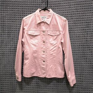 Pink Denim Jean Jacket SzSm Clean Soft Coastal Cowgirl Western Boho Chic Street